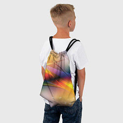 Рюкзак-мешок Абстрактные линии разных цветов, цвет: 3D-принт — фото 2