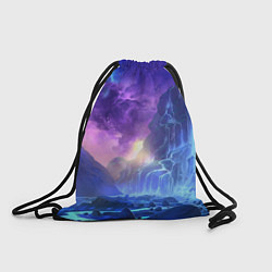 Рюкзак-мешок Фантастический пейзаж Водопад Неон, цвет: 3D-принт