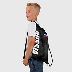Рюкзак-мешок RUSSIA - BLACK EDITION, цвет: 3D-принт — фото 2