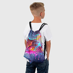 Рюкзак-мешок Neon splashes, цвет: 3D-принт — фото 2