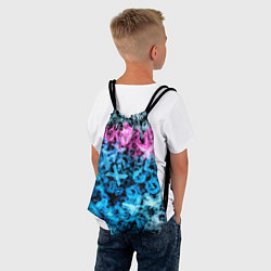 Рюкзак-мешок Хаос из букв, цвет: 3D-принт — фото 2