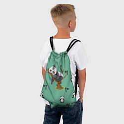 Рюкзак-мешок Пандовая семья - Мама, цвет: 3D-принт — фото 2