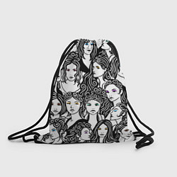 Рюкзак-мешок 26 девушек, цвет: 3D-принт