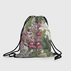 Рюкзак-мешок Цветы Ностальгический Весенний Узор, цвет: 3D-принт