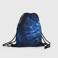 Рюкзак-мешок Abstract geometric Прозрачные синие голографически, цвет: 3D-принт