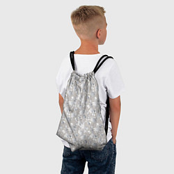 Рюкзак-мешок Белые объемные узоры, цвет: 3D-принт — фото 2