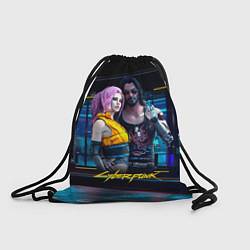 Рюкзак-мешок Johnny и Vi Girl Cyberpunk2077, цвет: 3D-принт
