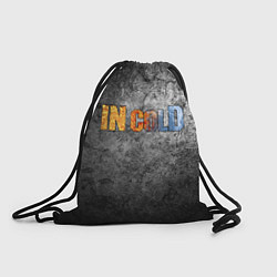 Рюкзак-мешок IN COLD горизонтальный логотип на темно-сером фоне, цвет: 3D-принт