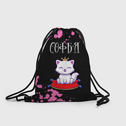 Рюкзак-мешок Софья - КОШКА - Брызги, цвет: 3D-принт