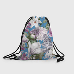 Рюкзак-мешок Цветы Белые Лилии В Саду Летом, цвет: 3D-принт