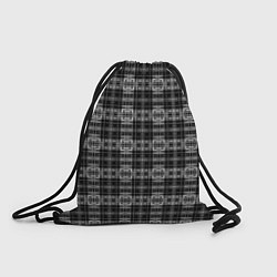 Рюкзак-мешок Черно белая клетка, цвет: 3D-принт