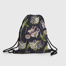 Рюкзак-мешок Цветы Аквилегии, цвет: 3D-принт