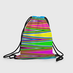 Мешок для обуви Полосатый радужный разноцветный геометрический узо