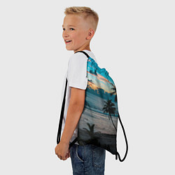 Рюкзак-мешок Вечерний остров, цвет: 3D-принт — фото 2