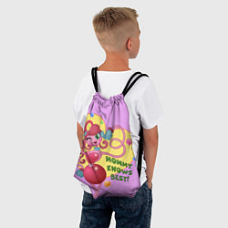 Рюкзак-мешок Mommy knows best, цвет: 3D-принт — фото 2