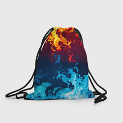 Рюкзак-мешок Лед и Пламя Борьба стихий, цвет: 3D-принт