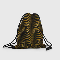 Рюкзак-мешок Черная с золотым оптическая иллюзия Абстракция, цвет: 3D-принт