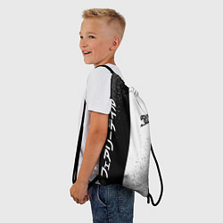 Рюкзак-мешок FAIRY TAIL BLACK AND WHITE LOGO, цвет: 3D-принт — фото 2