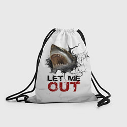 Рюкзак-мешок Акула Let me out - пасть акулы, цвет: 3D-принт