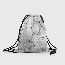 Рюкзак-мешок ТРЕЩИНЫ ЧЕРНО БЕЛЫЙ, цвет: 3D-принт