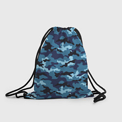 Рюкзак-мешок Камуфляж Тёмно-Синий Camouflage Dark-Blue, цвет: 3D-принт