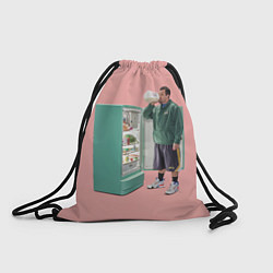 Рюкзак-мешок Адам Сэндлер пьет молоко, цвет: 3D-принт