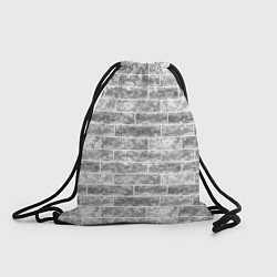 Рюкзак-мешок Серая кирпичная стена стиль лофт, цвет: 3D-принт