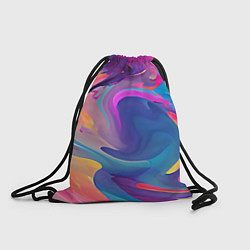 Рюкзак-мешок Красочные разводы Абстракция, цвет: 3D-принт
