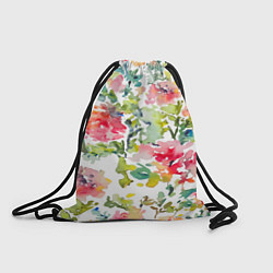 Рюкзак-мешок Floral pattern Watercolour Summer, цвет: 3D-принт