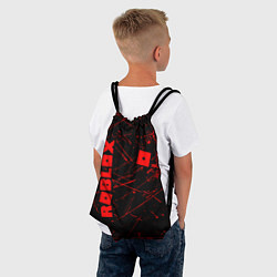 Рюкзак-мешок ROBLOX красный логотип, цвет: 3D-принт — фото 2
