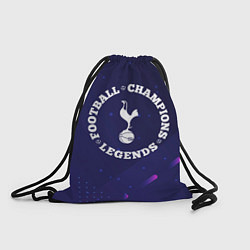 Рюкзак-мешок Символ Tottenham и круглая надпись Football Legend, цвет: 3D-принт