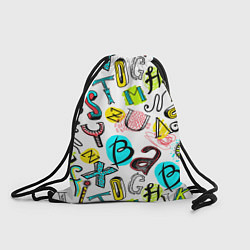 Рюкзак-мешок COLOR ENGLISH ALPHABET, цвет: 3D-принт