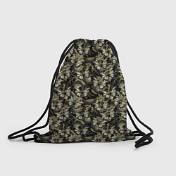Рюкзак-мешок Бабочки black gold, цвет: 3D-принт