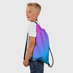 Рюкзак-мешок Закат и капли, диагональный градиент с сеткой дотс, цвет: 3D-принт — фото 2