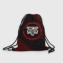 Рюкзак-мешок Символ GTA и краска вокруг на темном фоне, цвет: 3D-принт