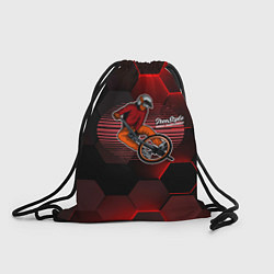 Рюкзак-мешок Велосипедист - экстрим, цвет: 3D-принт