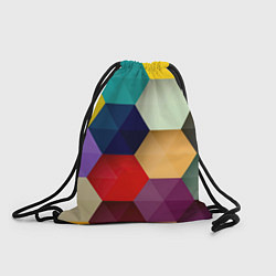 Рюкзак-мешок Цветные соты, цвет: 3D-принт