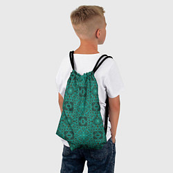 Рюкзак-мешок Зеленые классические фигуры, цвет: 3D-принт — фото 2