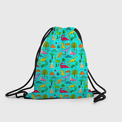 Рюкзак-мешок PREHISTORIC ANIMALS, цвет: 3D-принт