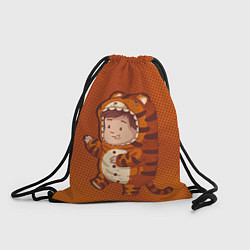 Рюкзак-мешок Милый тигренок-ребенок, цвет: 3D-принт