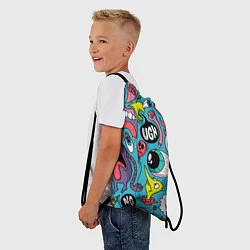 Рюкзак-мешок Паттерн в стиле поп-арт, цвет: 3D-принт — фото 2