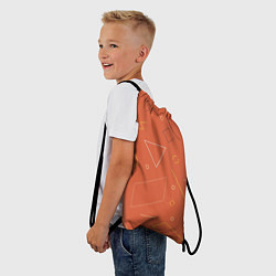 Рюкзак-мешок Геометрические Фигуры На Оранжевом Фоне, цвет: 3D-принт — фото 2