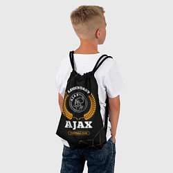 Рюкзак-мешок Лого Ajax и надпись Legendary Football Club на тем, цвет: 3D-принт — фото 2