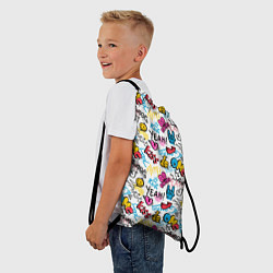 Рюкзак-мешок Граффити рожицы, цвет: 3D-принт — фото 2