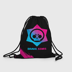 Рюкзак-мешок Brawl Stars Neon Gradient, цвет: 3D-принт