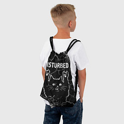 Рюкзак-мешок Группа Disturbed и Рок Кот, цвет: 3D-принт — фото 2