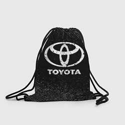 Рюкзак-мешок Toyota с потертостями на темном фоне, цвет: 3D-принт