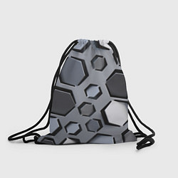 Рюкзак-мешок Металлическая киберпанк броня - Серый, цвет: 3D-принт