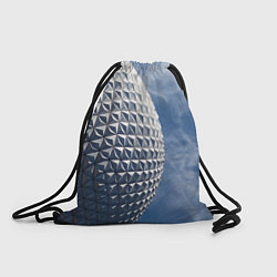 Рюкзак-мешок Абстрактная металлическая планета - Серый, цвет: 3D-принт
