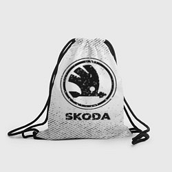 Рюкзак-мешок Skoda с потертостями на светлом фоне, цвет: 3D-принт